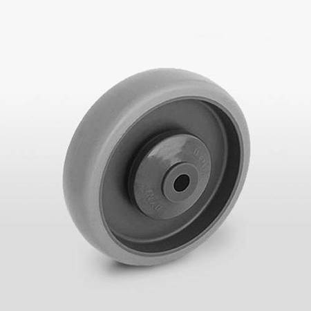 WTE 160/12K1 160mm Polypropylene wheel - non-marking rubber tyre - ball bearing