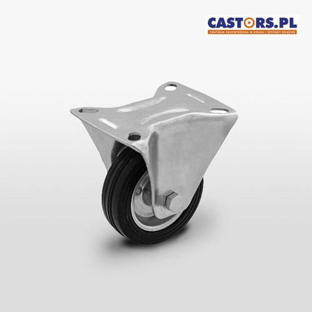 WYPRZEDAŻ - Koło metalowo-gumowe fi 100 stałe LO-CTPW-SG 100W  koło metalowo-gumowe stalowa piasta  Nośność 70 kg / 100mm / wałeczkowe