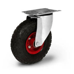 Kółko pompowane transportowe skrętne KPS-CSPN 260K  koło pneumatyczne obrotowe stalowa piasta  Nośność 100 kg / 260mm / kulkowe