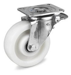 Zestaw kołowy skrętny z hamulcem KPW-POBWL 160K-HC z kołem poliamidowym. Nośność 850 kg / 160mm/ kulkowe