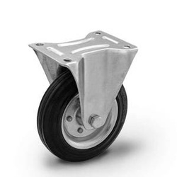 WYPRZEDAŻ - Koło metalowo-gumowe fi 200 stałe LO-CTPW-SG 200W  koło gumowe stalowa piasta  Nośność 230 kg / 200mm / wałeczkowe