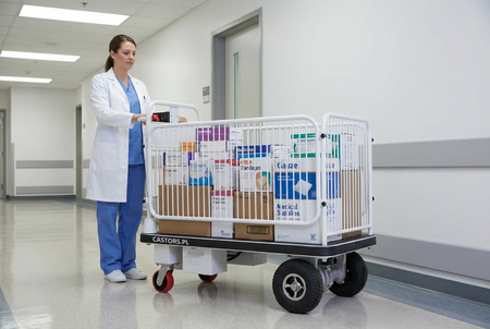 Wózek platformowy elektryczny transportowy magazynowy 400 kg