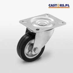 WYPRZEDAŻ - Koło metalowo-gumowe fi 100 obrotowe LO-CKPW-SG 100W 70 kg