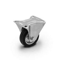 WYPRZEDAŻ - Koło metalowo-gumowe fi 100 stałe LO-CTPW-SG 100W  koło metalowo-gumowe stalowa piasta  Nośność 70 kg / 100mm / wałeczkowe