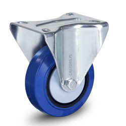 230 kg Kółko transportowe stałe do wózka FM-BLURU 125K kółko gumowe niebieskie. Nośność 230 kg / 125mm/ kulkowe