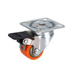 Małe kółko z hamulcem 35mm KPA-DOPU 35K-HC 100kg meblowe mocne skrętne obrotowe transportowe do dużych obciążeń