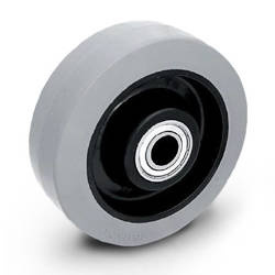 Koło POGES 160K1 piasta poliamid oponka szara guma niebrudząca Nośność 300 kg / 160mm/ kulkowe