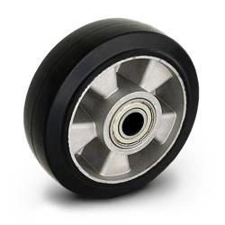 Koło aluminiowo-gumowe ALGE 160/20K pełne gumowe do wózka paletowego paleciaka Nośność 300 kg / 160mm/ kulkowe