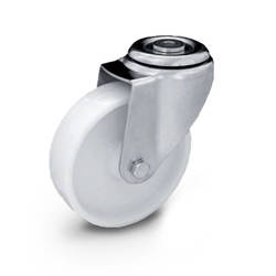 Zestaw kołowy skrętny KJE-POB 200S z kołem poliamidowym. Nośność 350 kg / 200mm/ ślizgowe