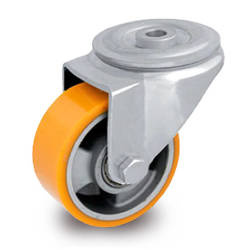 Kółka do wózka transportowe 125 mm obrotowe do dużych obciążeń KJM-ALPU 125K 300 kg / 900-1200 kg Kóka skrętne do wózków platform 125mm na śrubę